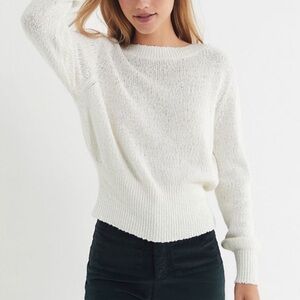 Urban Outfitters Coco Textured Pullover Sweater Ivory XS